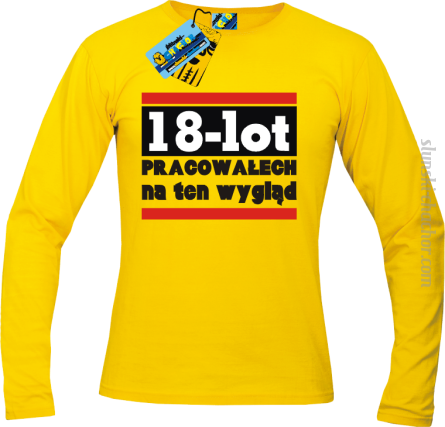 18 lot pracowałech - longsleeve męski - żółty