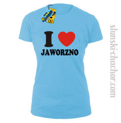 I love Jaworzno koszulka damska z nadrukiem - sky blue