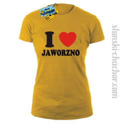 I love Jaworzno koszulka damska z nadrukiem - yellow
