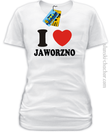 I love Jaworzno koszulka damska z nadrukiem - white