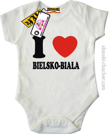 I love Bielsko-Biała - body dziecięce z nadrukiem 