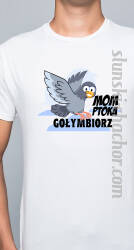Mom ptoka  gołymbiorz - koszulka męska z nadrukiem