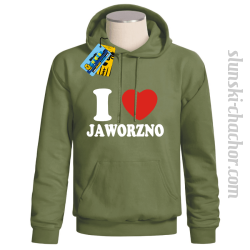 I love Jaworzno bluza męska z nadrukiem - khaki