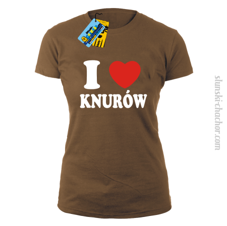 I love Knurów - koszulka damska z nadrukiem Nr SLCH00050DK