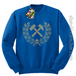 Pyrlik i żelazko znak górniczy herb górnictwa - Bluza STANDARD niebieski