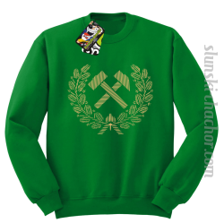 Pyrlik i żelazko znak górniczy herb górnictwa - Bluza STANDARD zieleń