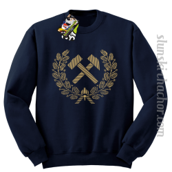 Pyrlik i żelazko znak górniczy herb górnictwa - Bluza STANDARD granat