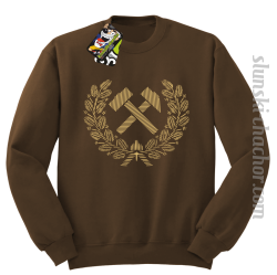 Pyrlik i żelazko znak górniczy herb górnictwa - Bluza STANDARD brąz