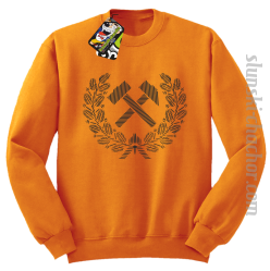 Pyrlik i żelazko znak górniczy herb górnictwa - Bluza STANDARD pomarańcz