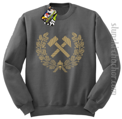 Pyrlik i żelazko znak górniczy herb górnictwa - Bluza STANDARD szary