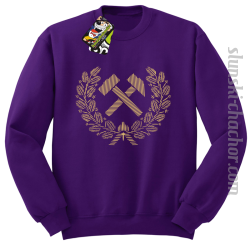 Pyrlik i żelazko znak górniczy herb górnictwa - Bluza STANDARD fiolet