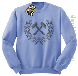 Pyrlik i żelazko znak górniczy herb górnictwa - Bluza STANDARD błękit