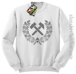 Pyrlik i żelazko znak górniczy herb górnictwa - Bluza STANDARD biały