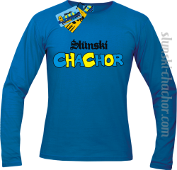 Ślunski chachor longsleeve z nadrukiem - blue