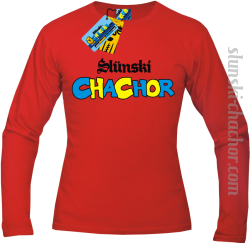 Ślunski chachor longsleeve z nadrukiem - red