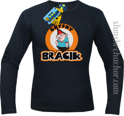 Gryfny bracik longsleeve z nadrukiem - black