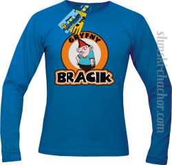 Gryfny bracik longsleeve z nadrukiem - blue