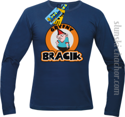 Gryfny bracik longsleeve z nadrukiem - navy blue
