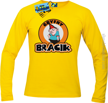 Gryfny bracik longsleeve z nadrukiem - yellow