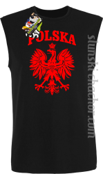 Polska - Bezrękawnik męski czarny