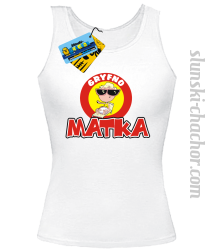 Gryfno matka top damski z nadrukiem - white