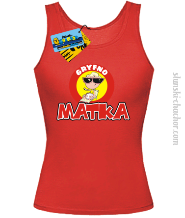 Gryfno matka top damski z nadrukiem - red