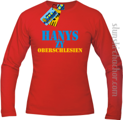 Hanys zy Oberschlesien longsleeve - czerwony