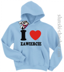 I love Zawiercie bluza dziecięca z nadrukiem - sky blue