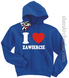 I love Zawiercie bluza dziecięca z nadrukiem - blue