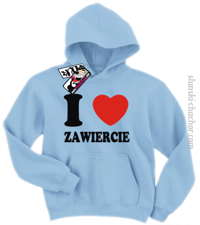 I love Zawiercie - bluza dziecięca z nadrukiem Nr SLCH00049DZB