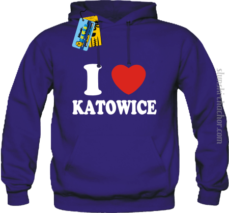 I love Katowice - bluza męska z nadrukiem Nr SLCH00053MB