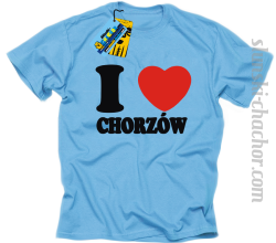 I love Chorzów koszulka męska z nadrukiem - sky blue