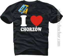 I love Chorzów koszulka męska z nadrukiem - black