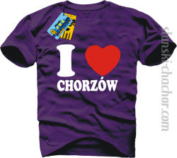 I love Chorzów koszulka męska z nadrukiem - purple