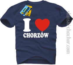I love Chorzów koszulka męska z nadrukiem - navy blue