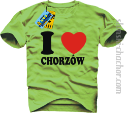 I love Chorzów koszulka męska z nadrukiem - light green