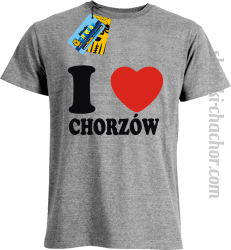 I love Chorzów koszulka męska z nadrukiem - ash