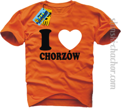 I love Chorzów koszulka męska z nadrukiem - orange