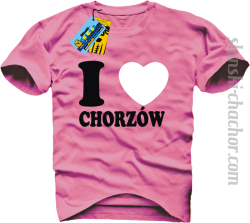 I love Chorzów koszulka męska z nadrukiem - pink