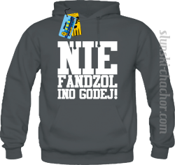 Nie fandzol ino godej! bluza męska z nadrukiem-grey