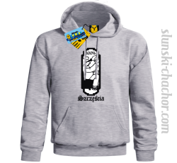 100% szczęścia bluza męska z nadrukiem - ash