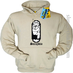 100% szczęścia bluza męska z nadrukiem - beige