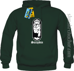 100% szczęścia bluza męska z nadrukiem - green