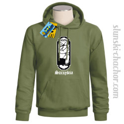 100% szczęścia bluza męska z nadrukiem - khaki
