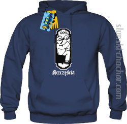 100% szczęścia bluza męska z nadrukiem - navy blue