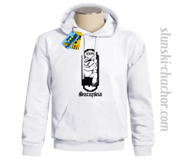 100% szczęścia bluza męska z nadrukiem - white