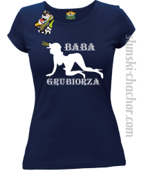 Baba Grubiorza - Koszulka damska granat