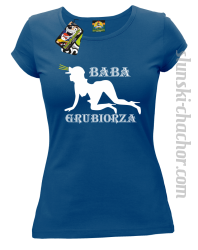 Baba Grubiorza - Koszulka damska niebieska 