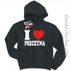 I love Pszczyna bluza dziecięca z nadrukiem - black