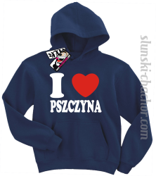 I love Pszczyna bluza dziecięca z nadrukiem - navy blue
